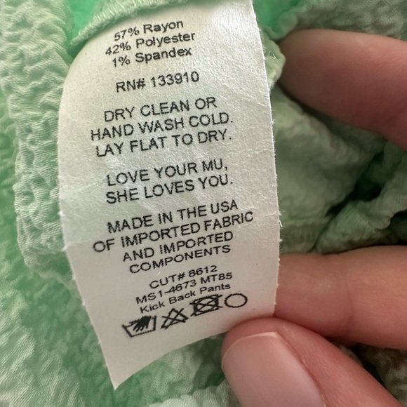 Show Me Your Mumu Kick Back Pants Green Melon Size XS - Picture 4 of 4